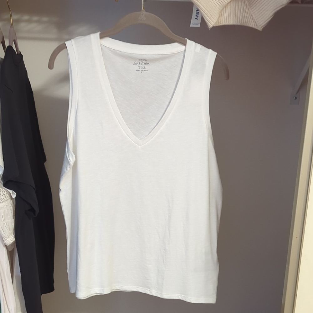 J Crew Slub Cotton Tank NWT Large